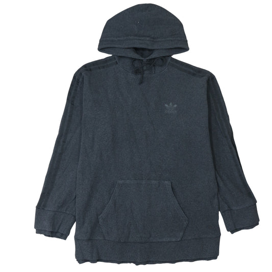 Adidas Men Grey Pullover Hoodie Size L Knit Sports Style