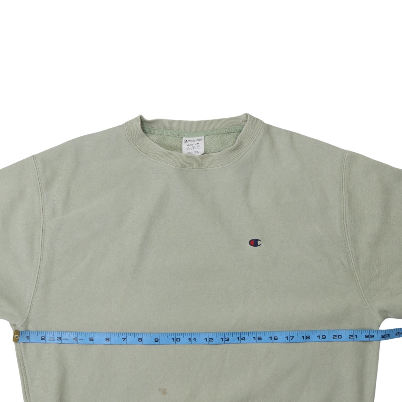 Champion Men's Green Crew Neck Pullover Sweatshirt Medium