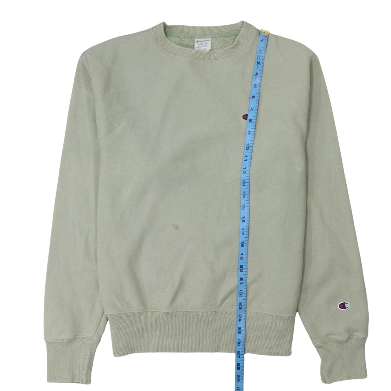 Champion Men's Green Crew Neck Pullover Sweatshirt Medium