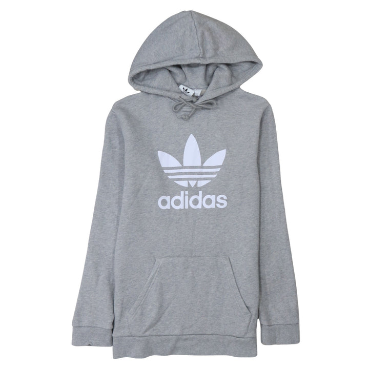 Adidas Mens Grey Pullover Hoodie XS Regular Fit Logo Sweatshirt