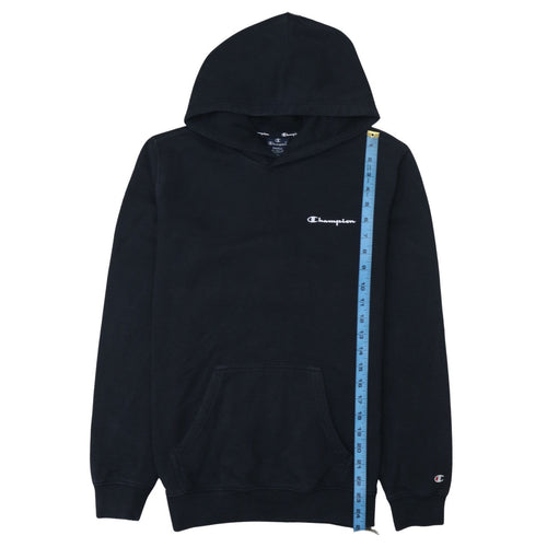 Champion Men’s Black Pullover Hoodie Small Logo Fleece Sweatshirt