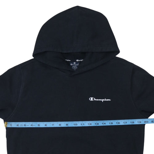 Champion Men’s Black Pullover Hoodie Small Logo Fleece Sweatshirt