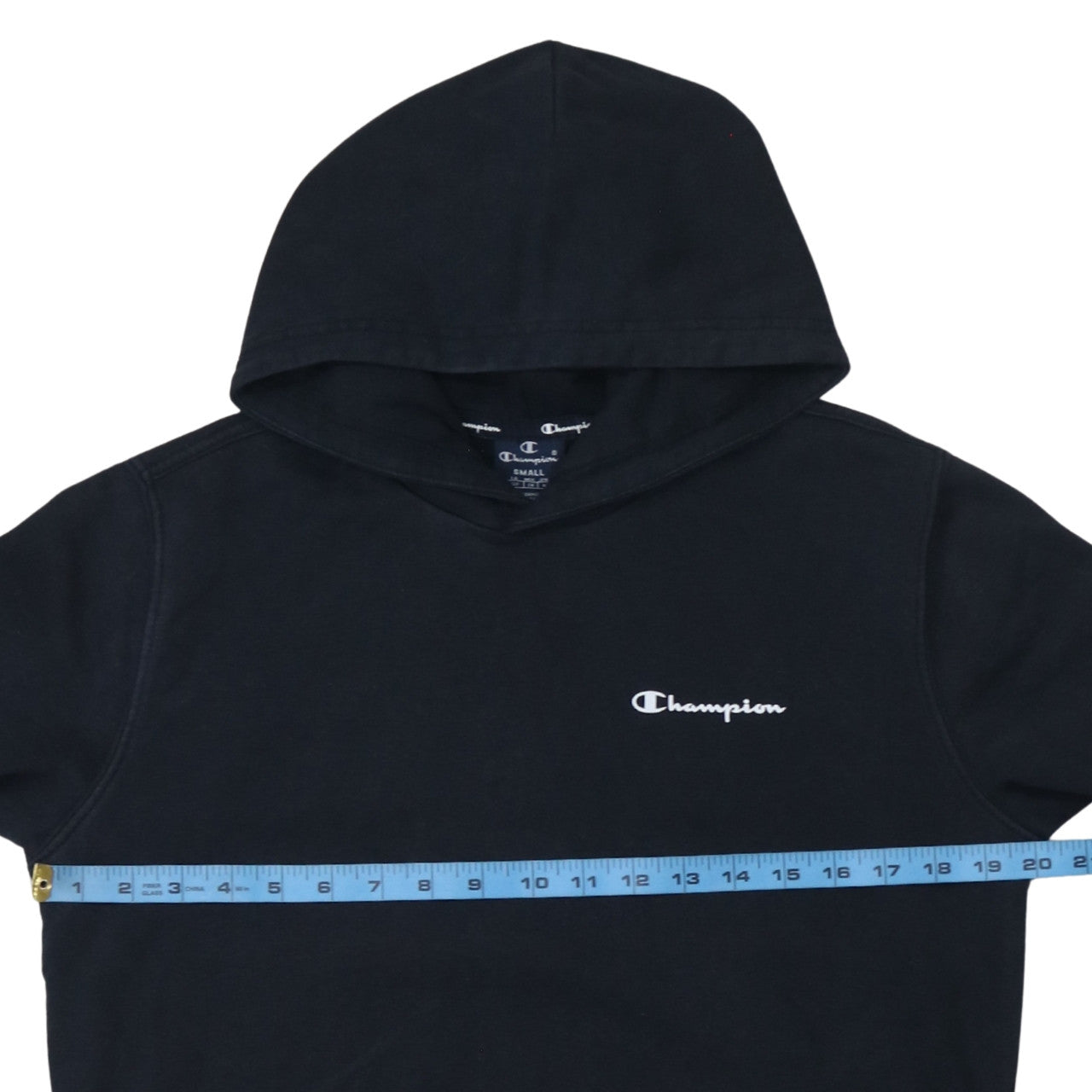 Champion Men’s Black Pullover Hoodie Small Logo Fleece Sweatshirt