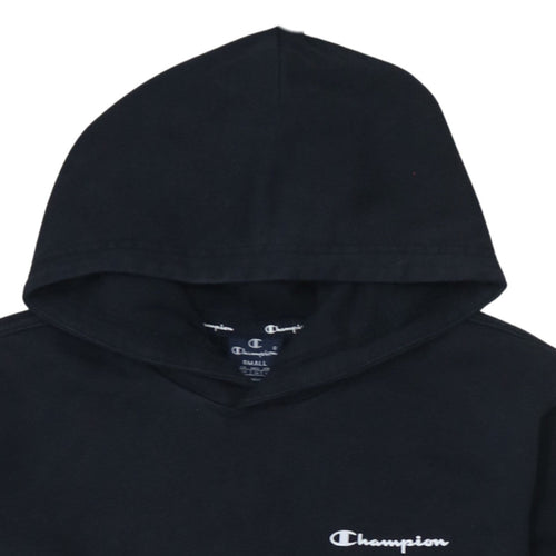 Champion Men’s Black Pullover Hoodie Small Logo Fleece Sweatshirt
