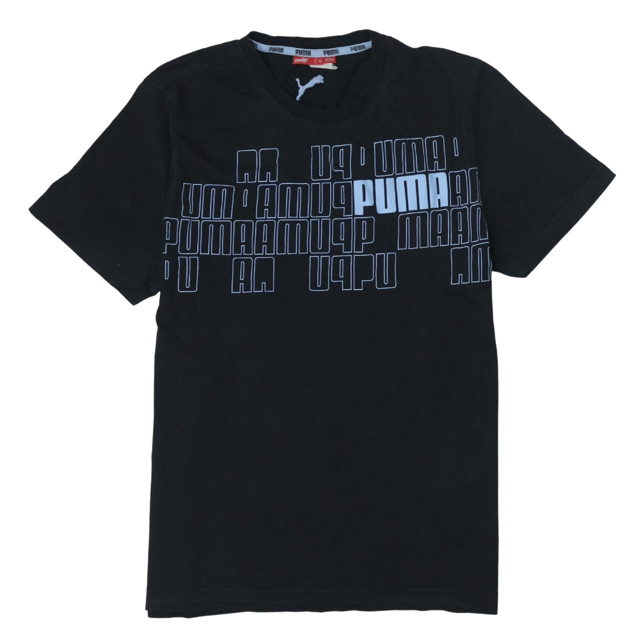 Puma Men's Black Large Graphic Print Sports T-Shirt