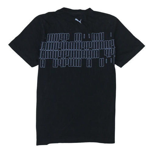 Puma Men's Black Large Graphic Print Sports T-Shirt
