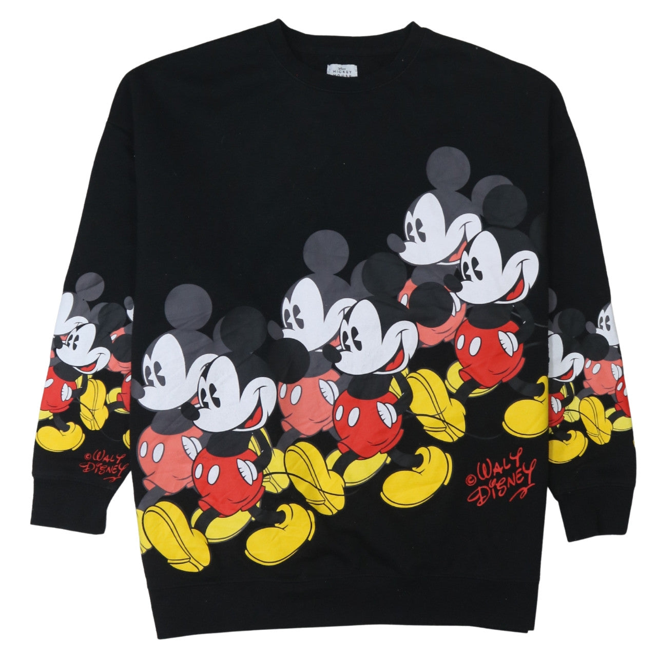 Disney Mickey Mouse Black Graphic Sweatshirt Women M Pullover Casual
