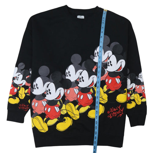 Disney Mickey Mouse Black Graphic Sweatshirt Women M Pullover Casual
