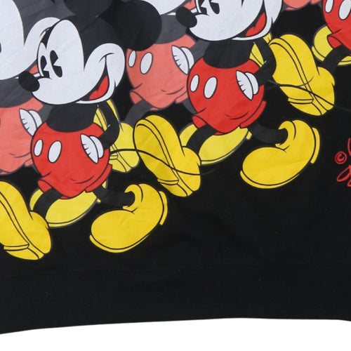 Disney Mickey Mouse Black Graphic Sweatshirt Women M Pullover Casual
