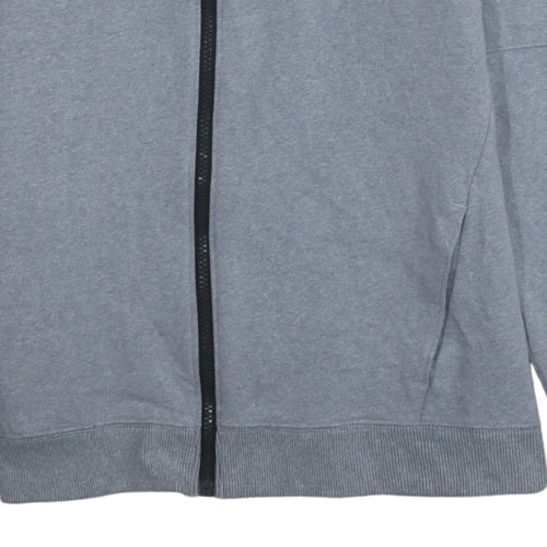 Under Armour Teens Grey Full Zip Hoodie L Relaxed Fit ColdGear