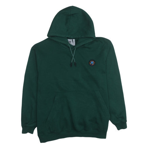 Adidas Men's Green 2XL Pullover Hoodie with Logo and Pockets