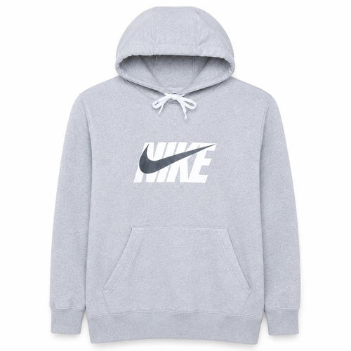 Nike Mens Grey Pullover Hoodie L Sports Fleece Sweatshirt