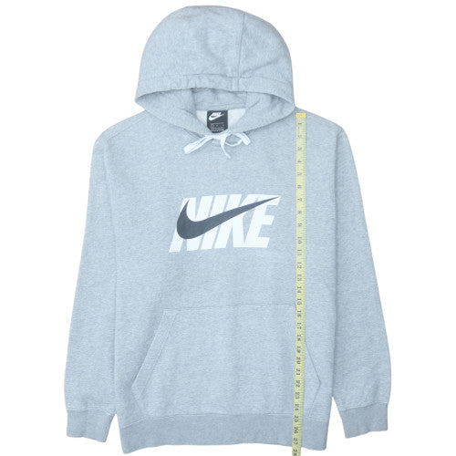 Nike Mens Grey Pullover Hoodie L Sports Fleece Sweatshirt
