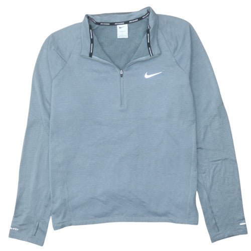 Nike Men's Grey XL Therma-Fit 1/4 Zip Pullover Running Sweatshirt