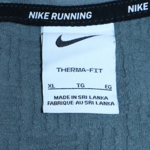 Nike Men's Grey XL Therma-Fit 1/4 Zip Pullover Running Sweatshirt