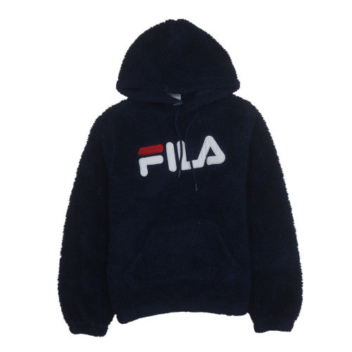 FILA Men's Blue Fleece Pullover Hoodie Size M Logo Sportswear