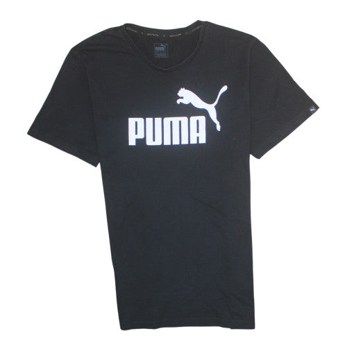 Puma Men's Black Crew Neck Short Sleeve Logo T-Shirt XXL