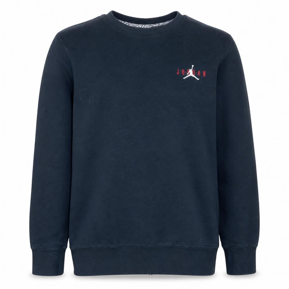 Front view of Jordan Men's Black XL Crew Neck Pullover Sweatshirt