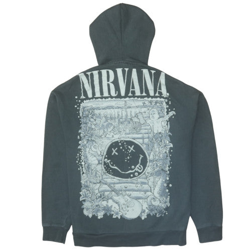 ASOS Design Men’s Black Nirvana Pullover Hoodie XS Music Graphic
