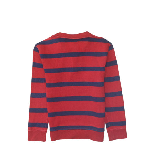 Polo Ralph Lauren Teens Red Blue Striped 1/4 Zip Sweatshirt M