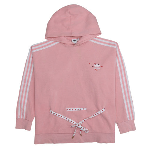 Adidas Womens Pink Hoodie Size 16 Pullover Hooded Sweatshirt