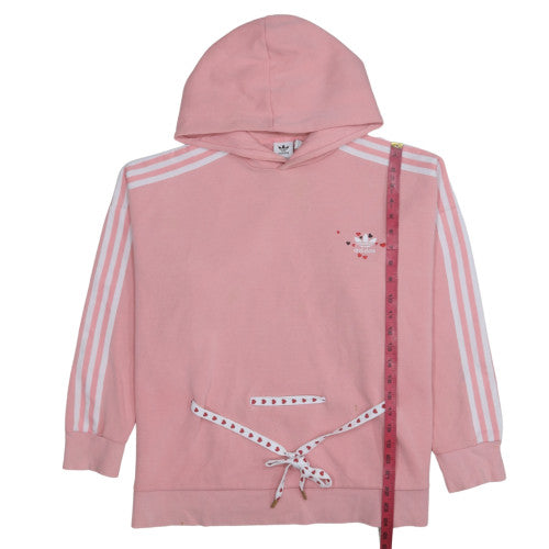 Adidas Womens Pink Hoodie Size 16 Pullover Hooded Sweatshirt