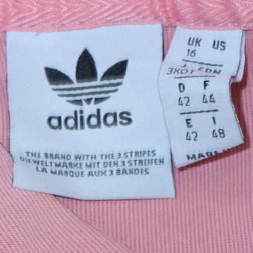 Adidas Womens Pink Hoodie Size 16 Pullover Hooded Sweatshirt