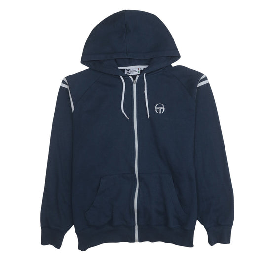 Sergio Tacchini Men’s Blue Full Zip Hoodie Size L Sports Style