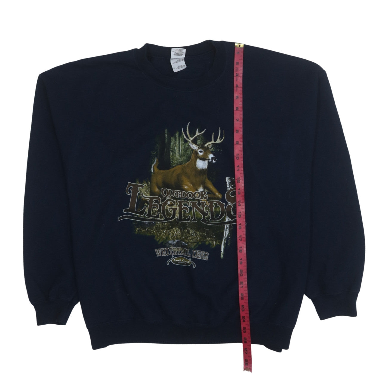 Gildan Heavy Blend Womens Navy XL Pullover Sweatshirt Deer Graphic