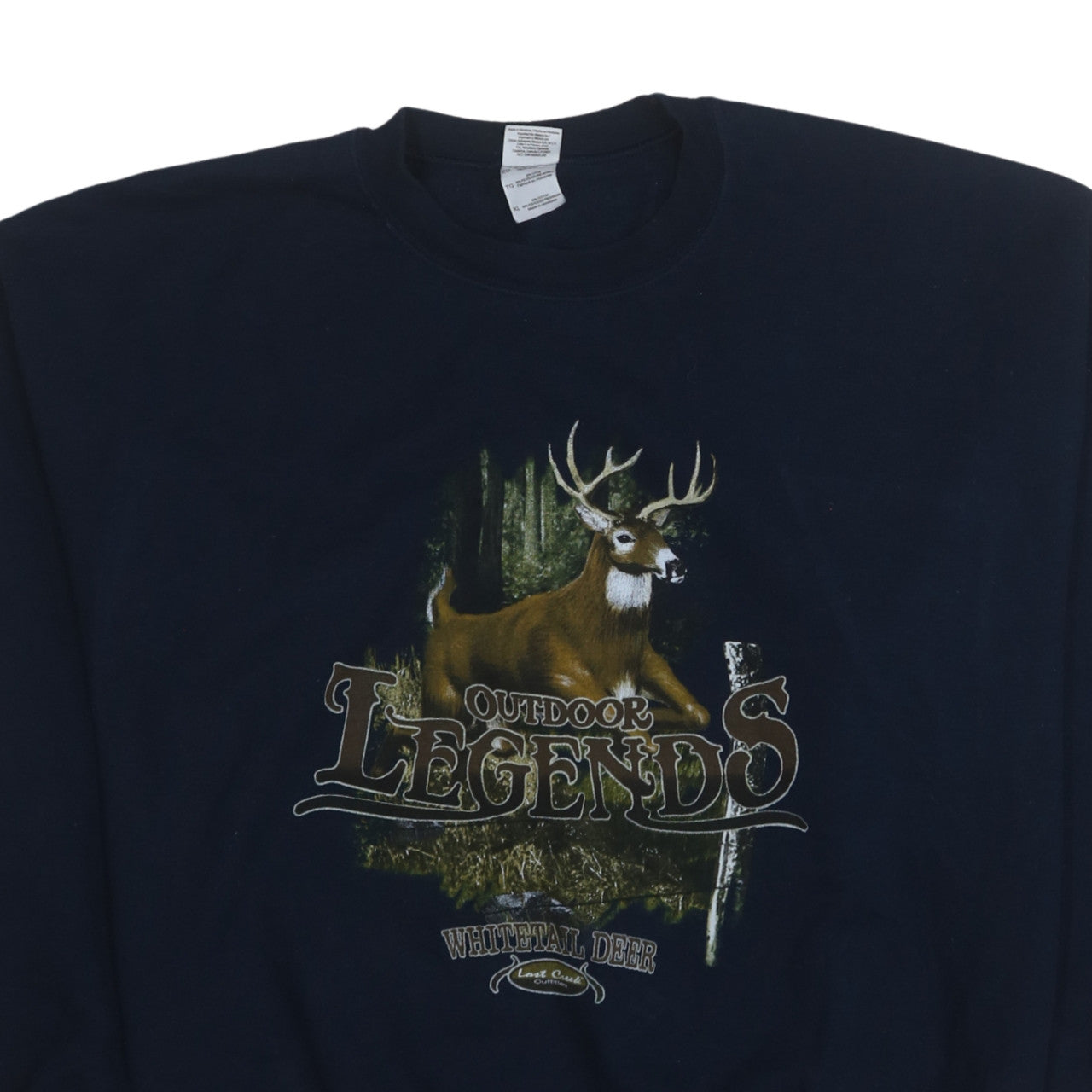 Gildan Heavy Blend Womens Navy XL Pullover Sweatshirt Deer Graphic