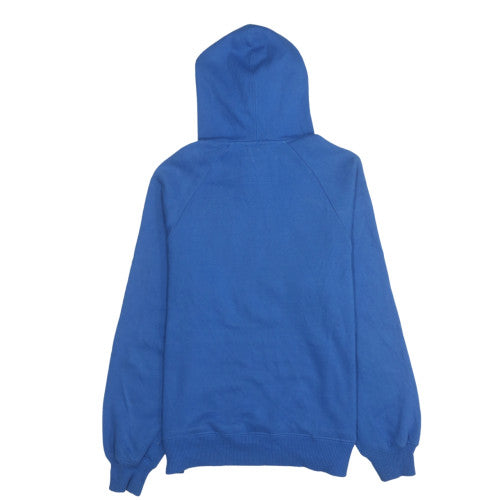 Superman Men Blue Pullover Hoodie Medium Graphic Fleece Sweatshirt