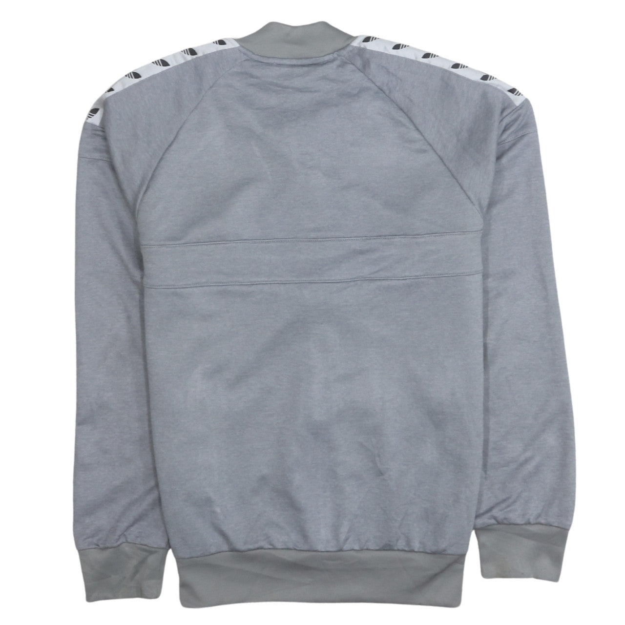 Adidas Mens Grey Full Zip Sweatshirt Small Logo Sports Jacket