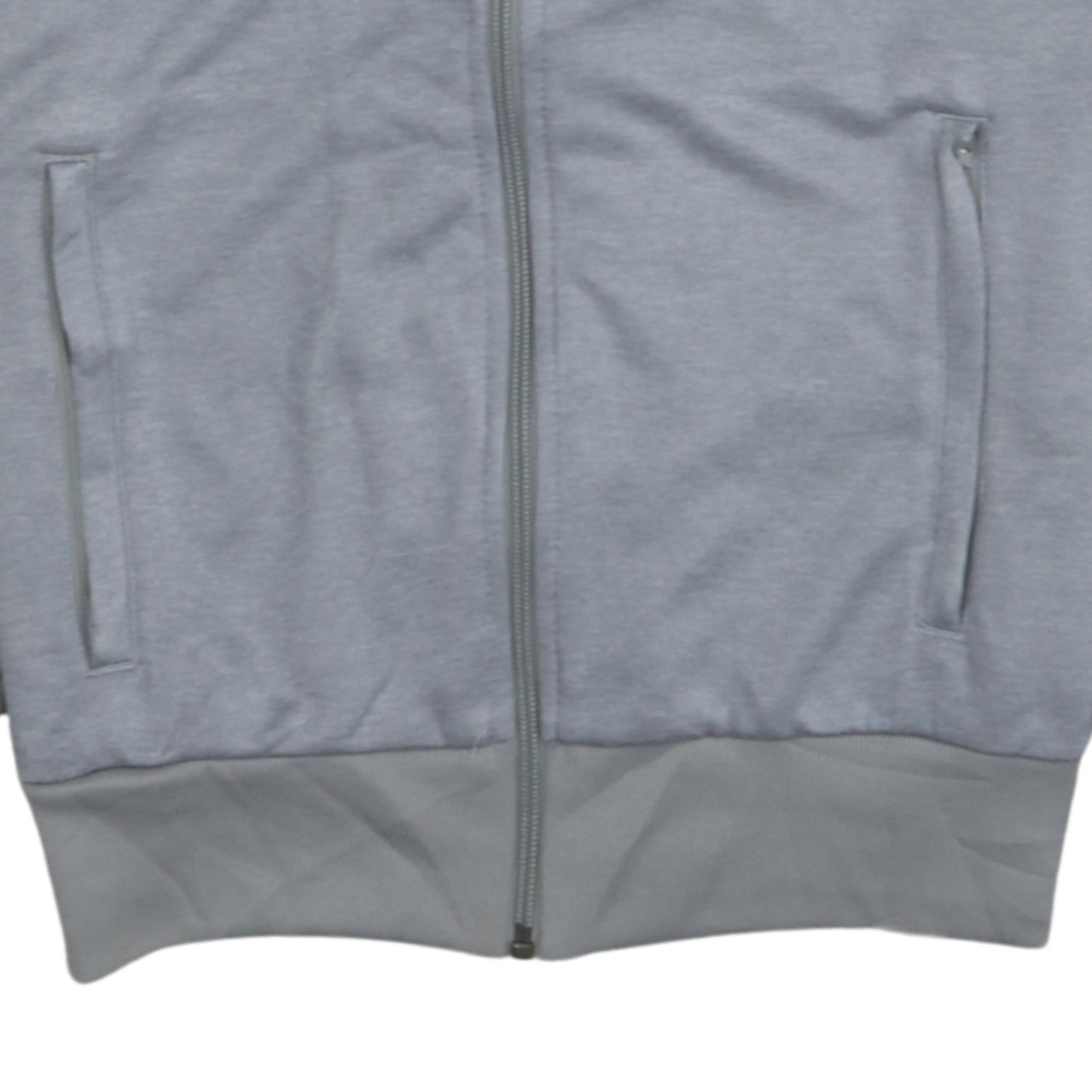 Adidas Mens Grey Full Zip Sweatshirt Small Logo Sports Jacket