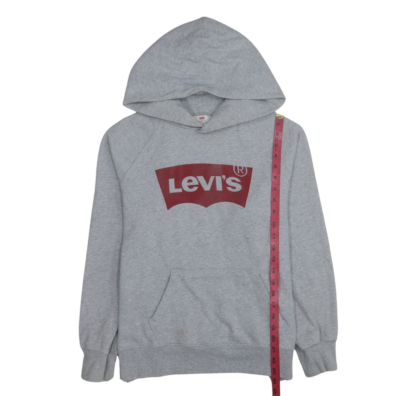 Levi's Men's Grey Logo Pullover Hoodie Size M Classic Fleece