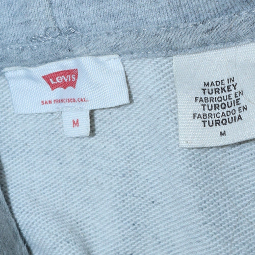 Levi's Men's Grey Logo Pullover Hoodie Size M Classic Fleece