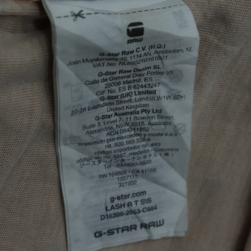 G-Star RAW Men's Beige L Crew Neck Cotton T-Shirt