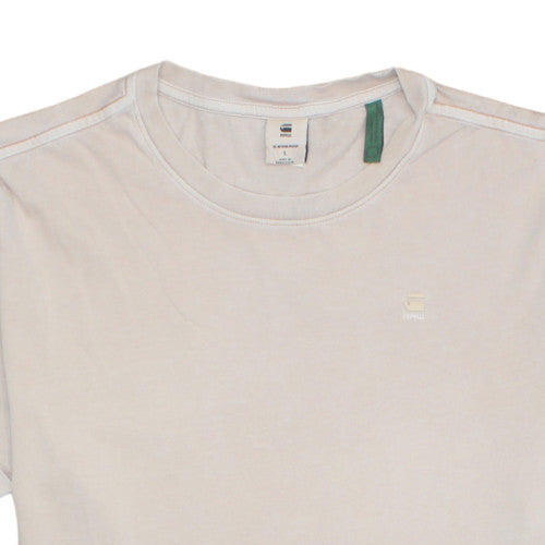 G-Star RAW Men's Beige L Crew Neck Cotton T-Shirt