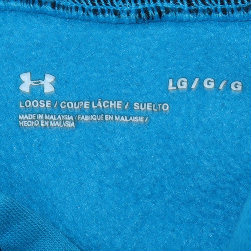 Under Armour Men's Blue Pullover Hoodie Large Fleece Sportswear