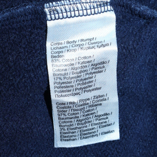 Lacoste Men’s Blue Full Zip Sweatshirt 2XL Logo Collared Fleece