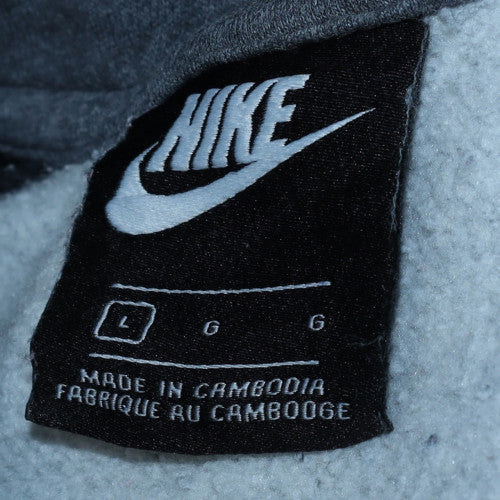 Nike Men's Grey Full Zip Fleece Sweatshirt L Size Regular