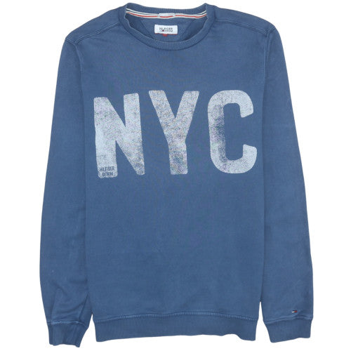 Hilfiger Denim Men's Blue NYC Pullover Sweatshirt M