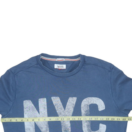 Hilfiger Denim Men's Blue NYC Pullover Sweatshirt M