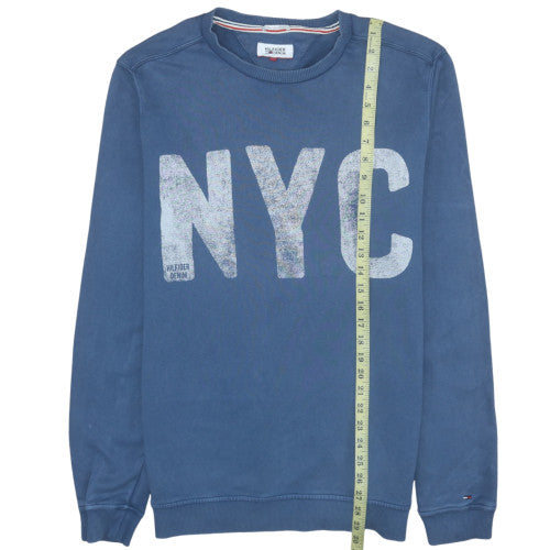 Hilfiger Denim Men's Blue NYC Pullover Sweatshirt M