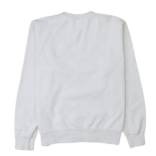Nike Men's White Crew Neck Logo Pullover Sweatshirt M
