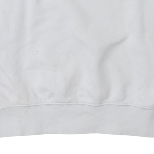 Nike Men's White Crew Neck Logo Pullover Sweatshirt M