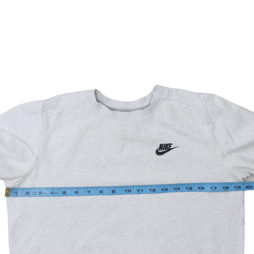 Nike Men's Grey Crew Neck Pullover Sweatshirt Size S