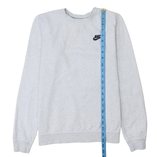 Nike Men's Grey Crew Neck Pullover Sweatshirt Size S