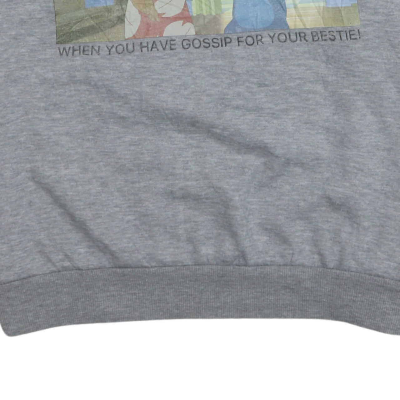 Disney Women’s Grey Lilo & Stitch Graphic Pullover Sweatshirt Size L