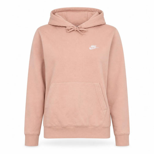 Front view of Nike Women's Pink Pullover Hoodie Small Cotton Blend Casual