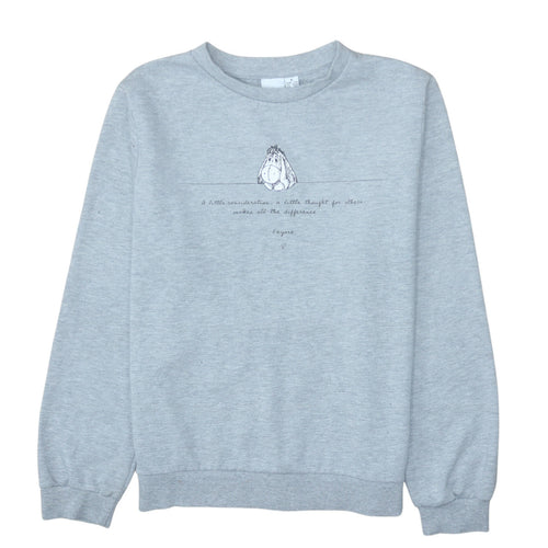 Disney Primark Women’s Grey Eeyore Sweatshirt Size 12/14 M